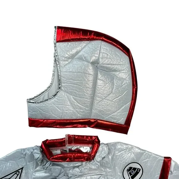 Kid's Astronaut Halloween Costume Space Explorer 3-4 Small New White Red - Picture 4 of 6